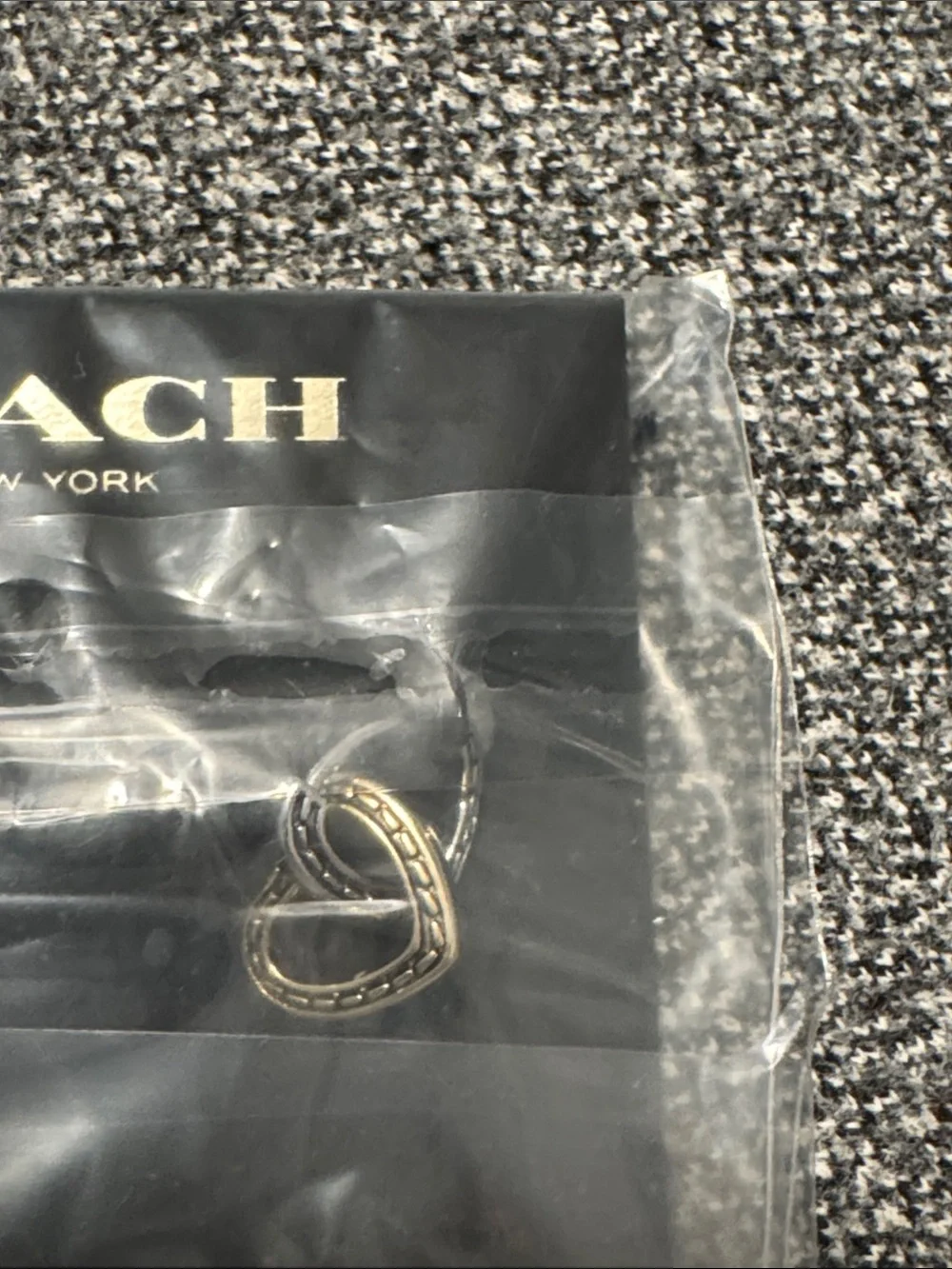 Coach Silver Heart Hoop Earrings - Silver